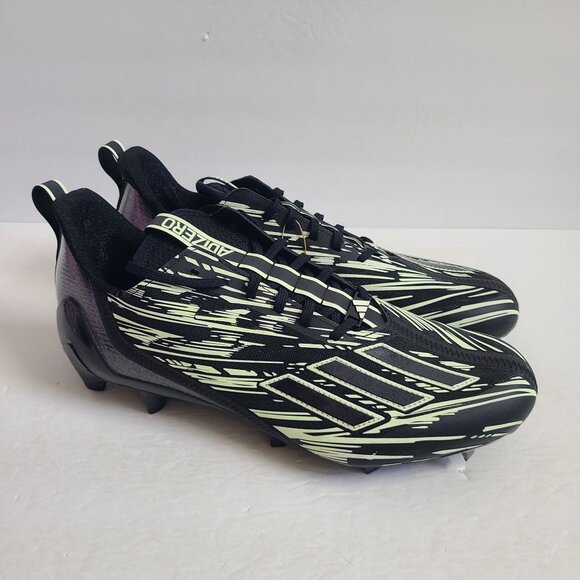 NEW Adidas Adizero 12.0 Glow In The Dark Football Cleats IE5447 Size 12 Black - Picture 3 of 8
